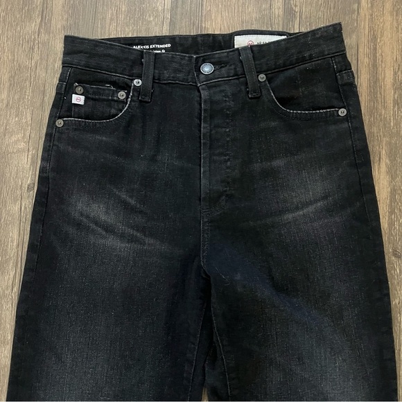 AG-ED ADRIANO GOLDSCHMIED Black Denim High Rise Vintage Straight Fit Jeans 27 R - Picture 4 of 15